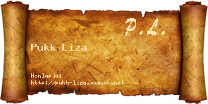 Pukk Liza névjegykártya